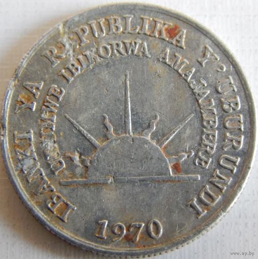 6. Бурунди 1 франк 1970 год