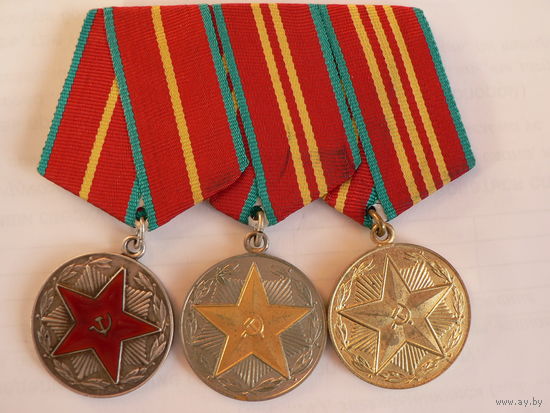 Выслуга МВД СССР (комплект) 20 лет - серебро