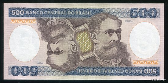 Бразилия 500 крузейро 1985 г. P200b. UNC