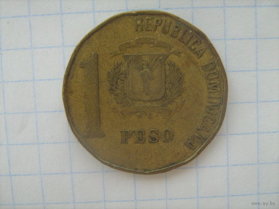 Доминиканская республика 1 песо 1991г.km80.1