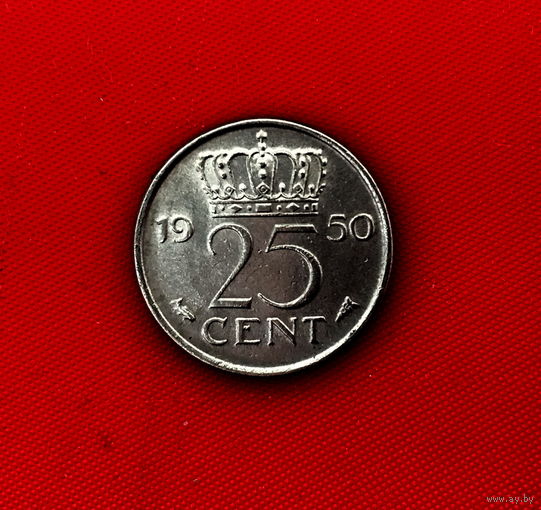49-11 Нидерланды, 25 центов 1950 г.