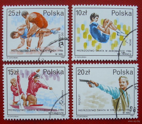 Польша. Спорт. ( 4 марки ) 1987 года. 2-2.