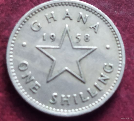Гана 1 шиллинг, 1958