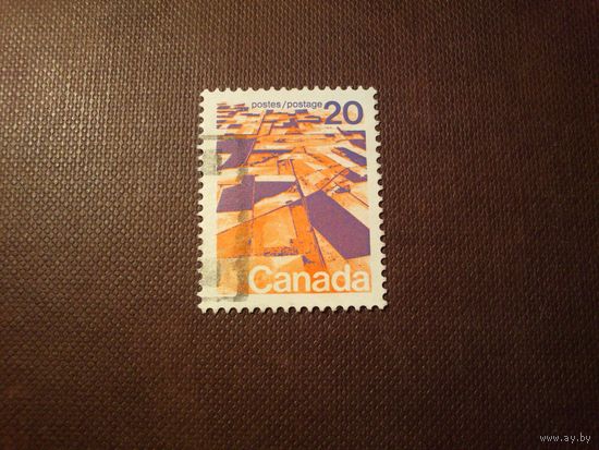 Канада 1972 г.Пейзаж с воздуха.