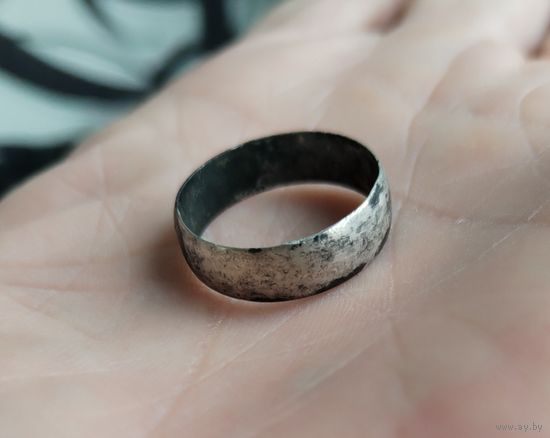Кольцо старинное серебро