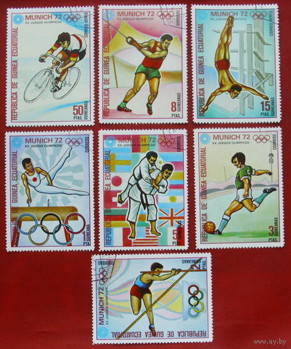 Экваториальная Гвинея. Спорт. ( 7 марок ) 1972 года. 8-20.