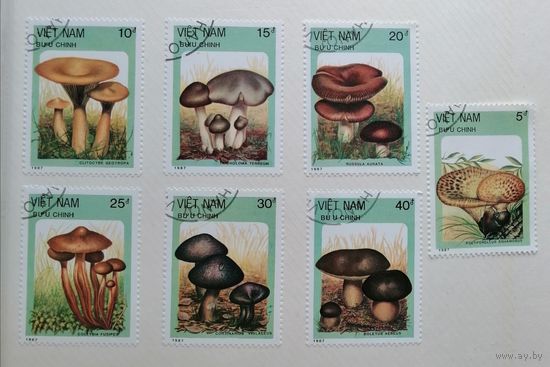 Вьетнам 1987 /флора - Грибы / Серия 7 марок