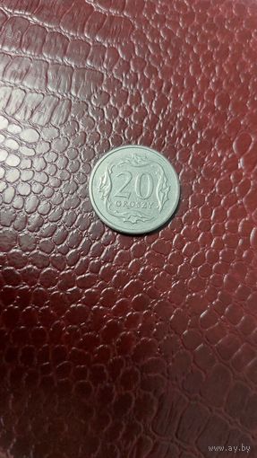 Монета 20 грошей 2007г. Польша. Хорошая!