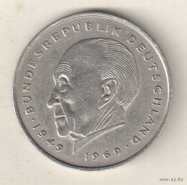 Германия 2 марка 1979 Конрад Аденауэр F