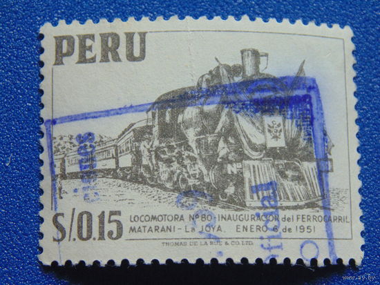Перу 1952 г. Паровоз.