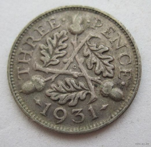 ЮАР 3 пенса 1931 серебро  .36-36