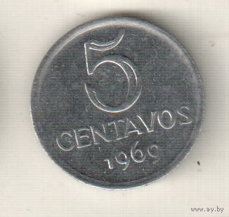 Бразилия 5 сентаво 1969