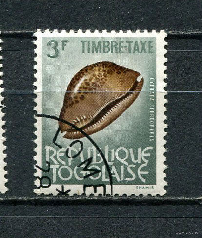 Того - 1964/1965 - Ракушки 3Fr. Portomarken - [Mi.64P] - 1 марка. Гашеная.  (Лот 79EK)-T7P17