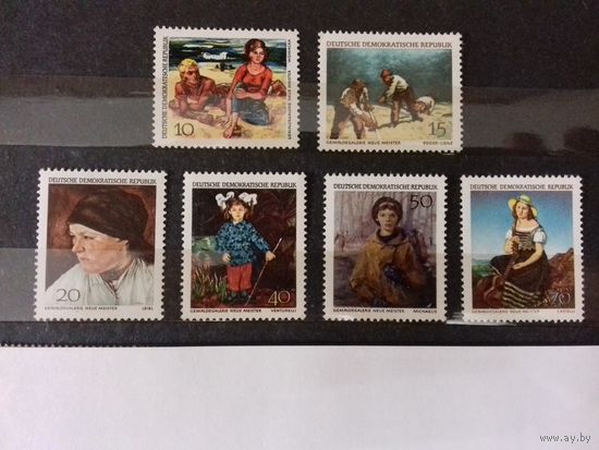 ГДР Германия 1968 Живопись. Галерея Дрездена. Полная серия 6 чистых марок