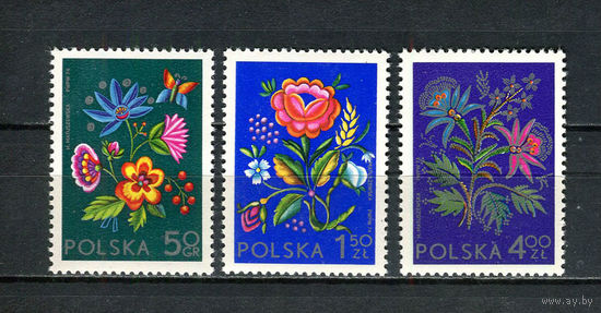 Польша - 1974 - Цветы - [Mi. 2309-2311] - полная серия - 3 марки. MNH.  (Лот 83Ds)