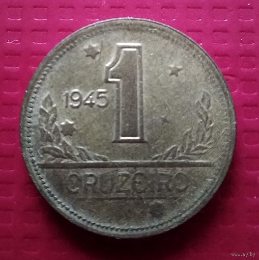 Бразилия 1 крузейро 1945 г. #30535