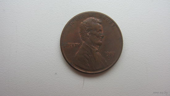 США 1 цент 1987 D