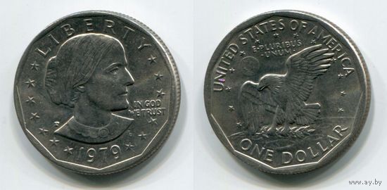 США. 1 доллар (1979, буква P, aUNC)