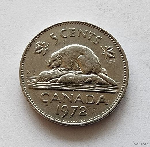 Канада 5 центов, 1972