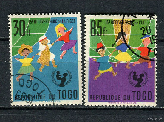 Того - 1961 - UNICEF - 2 марки. Гашеные.  (Лот 32DA)