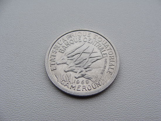 Экваториальные Африканские штаты -  Камерун.  1 франк 1969 год  KM#6