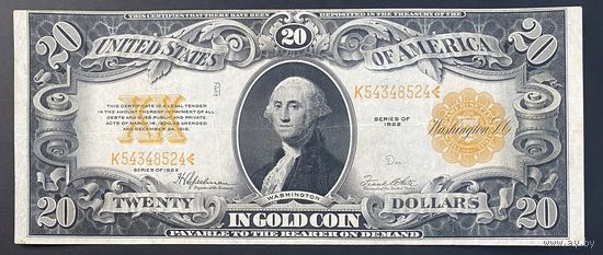 20 долларов США 1922