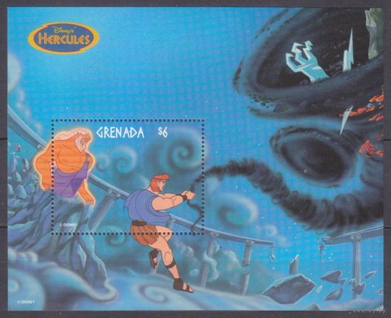 1998 Гренада 3705/B491 Дисней - Геркулес и Зевс 5,50 евро