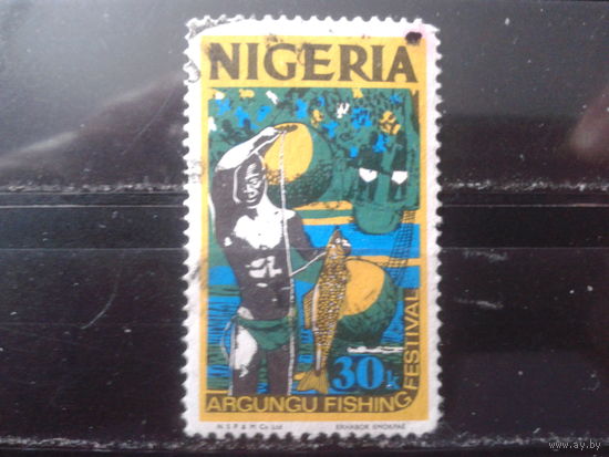 Нигерия 1973 Стандарт 30 кобо рыболов