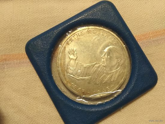 Серебро 0.625 ! Германия 10 марок, 1992 года 125 лет со дня рождения Кете Кольвиц