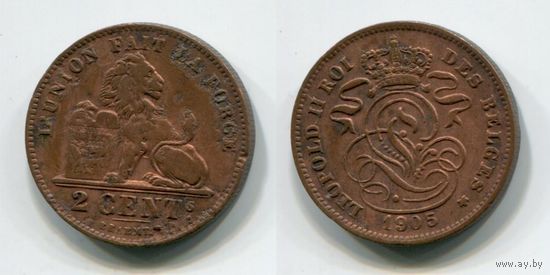 Бельгия. 2 сантима (1905)