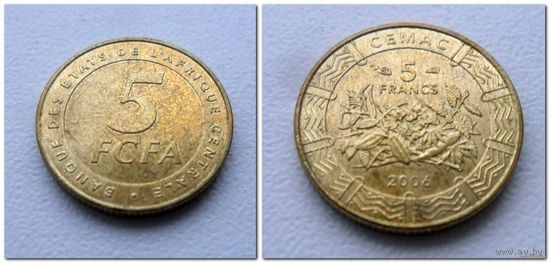 5 франков Центральная Африка 2006 года - из коллекции