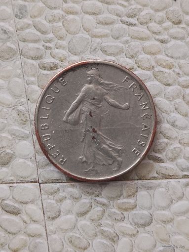 1/2 франка 1974 года Франция. Пятая Республика.