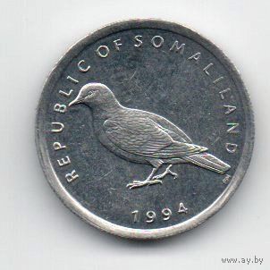 РЕСПУБЛИКА СОМАЛИЛЕНД 1 ШИЛЛИНГ  1994. ФАУНА. Сомалийский голубь