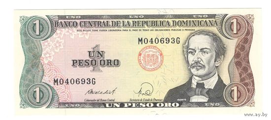 Доминиканская Республика 1 песо 1987 года. Состояние UNC!