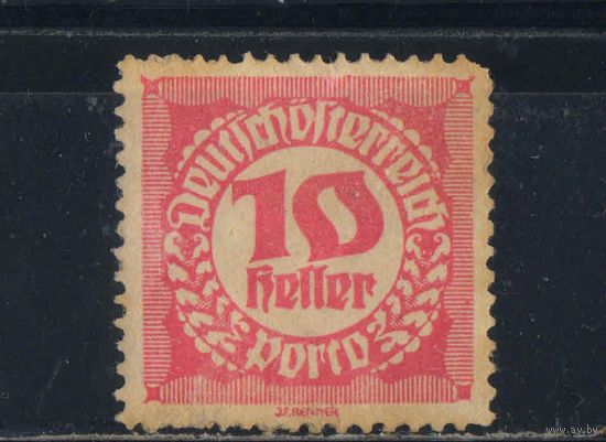 Австрия Немецкая Респ Доплатные 1920 Номинал #76x*