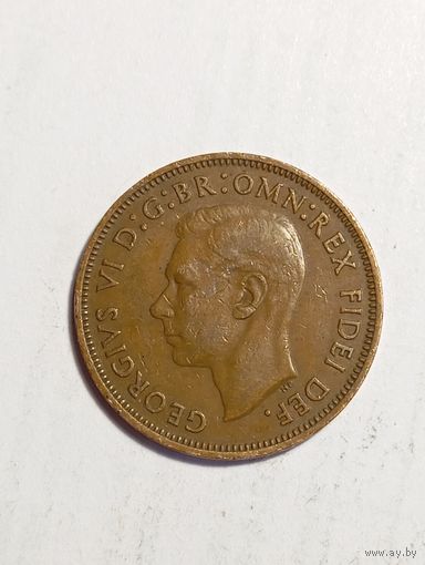 Великобритания 1 2 пенни 1950 года .