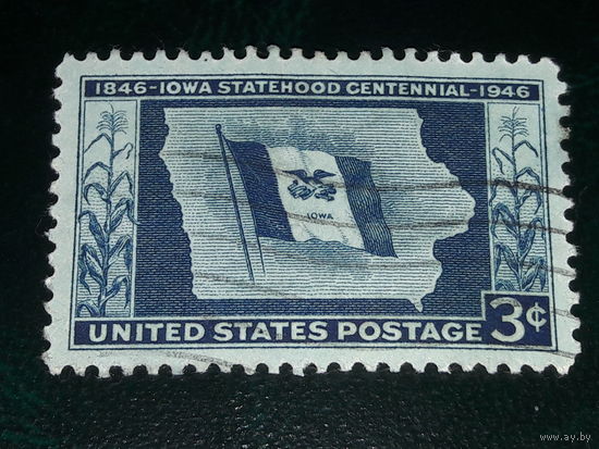 США 1946 год.  100 лет штату Айова