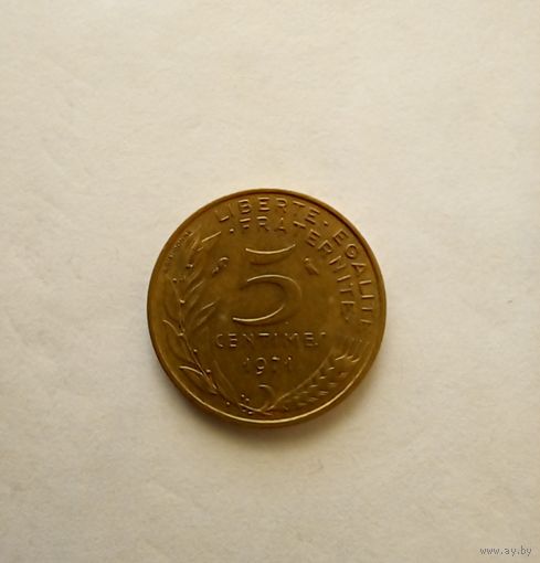 Франция 5 сантимов 1971 г
