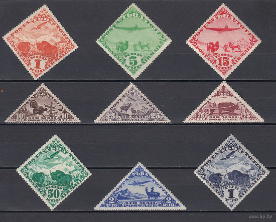 Фауна. Тува. 1934. 9 марок. Соловьев N 49-56,58 (1800 р).