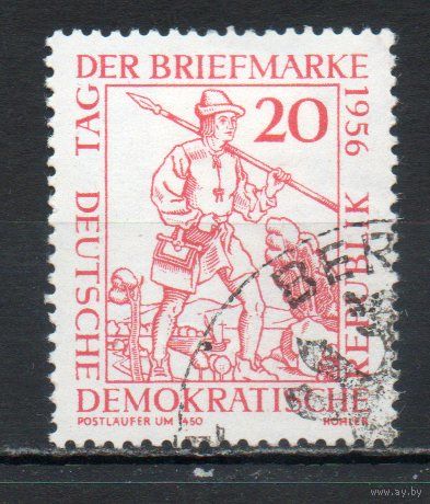 День почтовой марки ГДР 1956 год серия из 1 марки