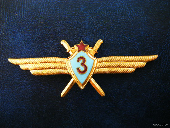 Лётчик ВВС СССР 3-го класса. Бронза. Эмаль.