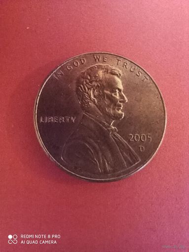 1 цент 2005 D, США