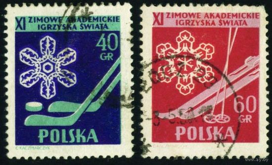 Студенческое первенство по зимним видам спорта Польше 1956 год 2 марки