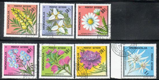 Цветы Монголия 1979 год серия из 7 марок