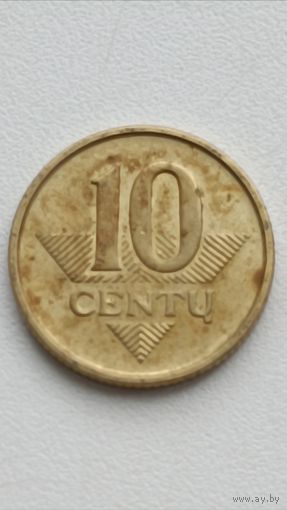 Литва. 10 центов 2007 года.