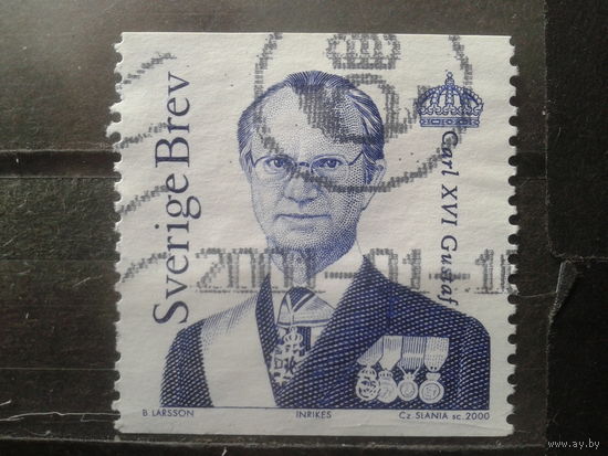 Швеция 2000 Король Карл 16 Густав Михель-1,2 евро гаш