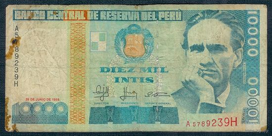 Перу 10000 инти 1988 год.