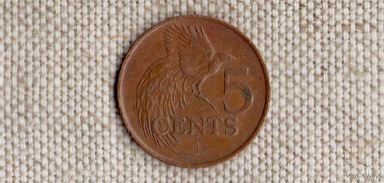 Тринидад и Тобаго 5 центов 1990 /птица	KM# 30