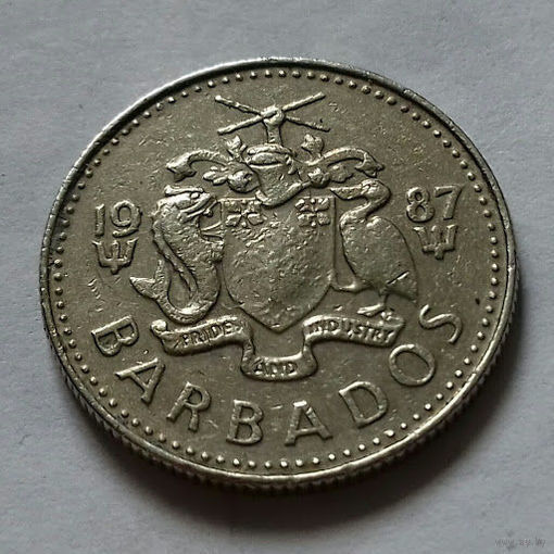 10 центов, Барбадос 1987 г.