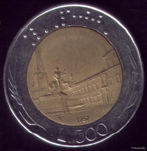 500 Лир 1987 год Италия